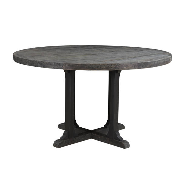 Gracie Oaks Iuturna 54'' Mango Solid Wood Pedestal Dining Table Wayfair
